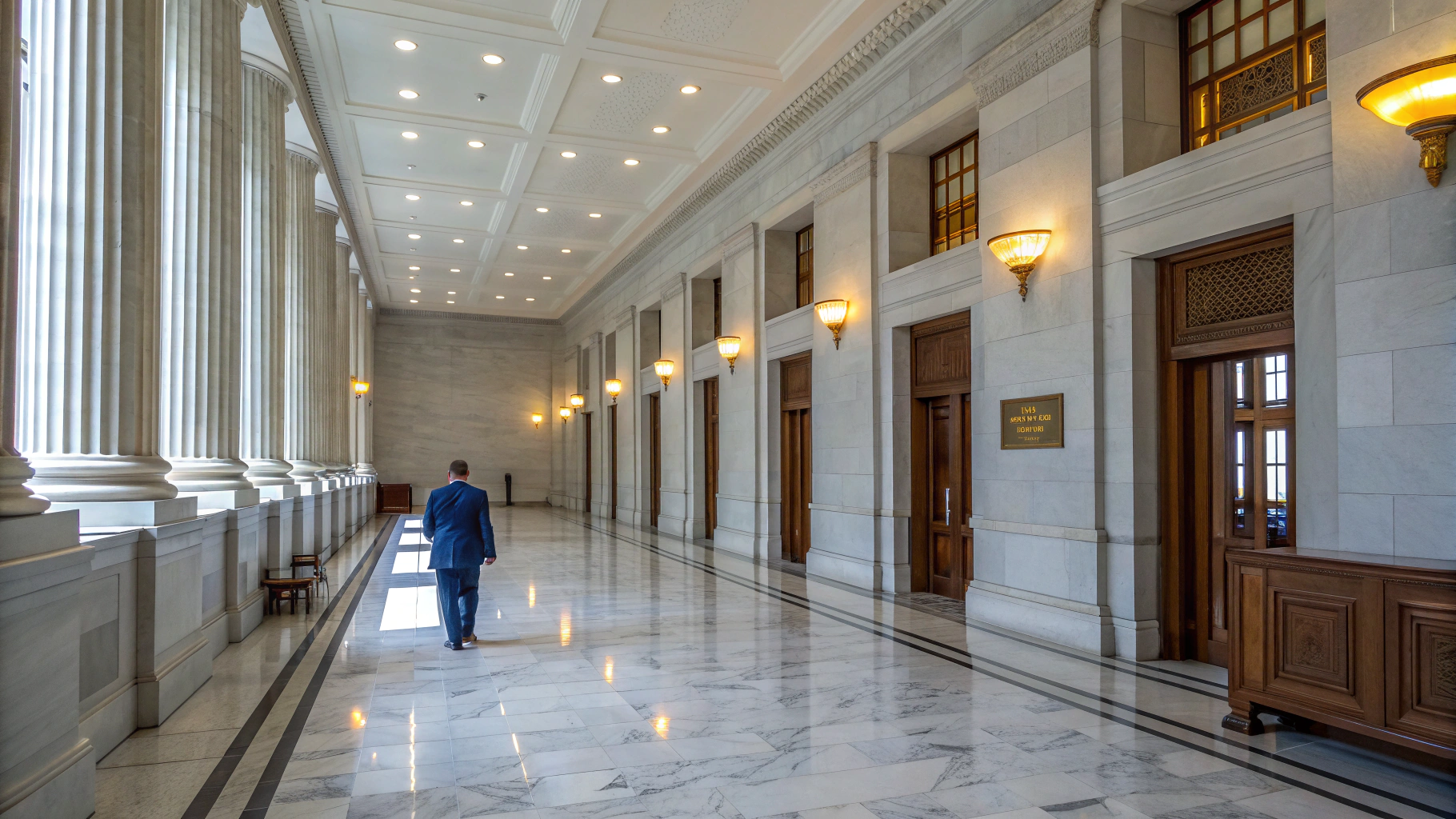 Courthouse interior symbolizing trademark law protection